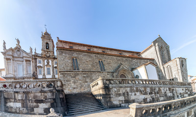 Panoramic view of Gothic church of Saint Francis (Igreja de Sao Francisco) in Porto, Portugal
