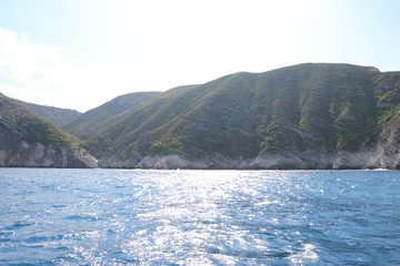 mountains and sea during summer