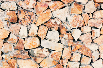 Stone wall with natural colors.