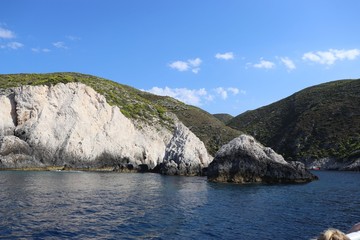 Fototapeta na wymiar Rocky coastline in Greece