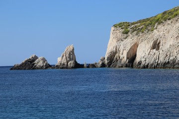 Fototapeta na wymiar Rocky coastline in Greece