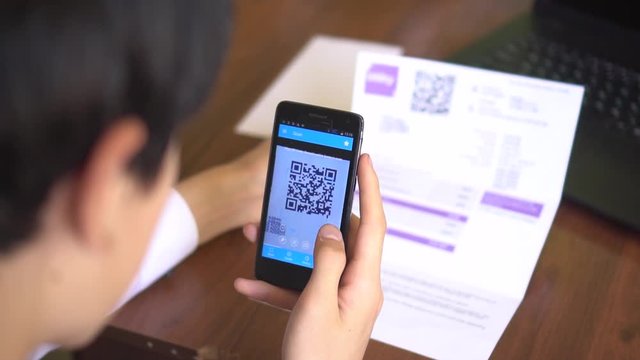 Paying electricity bills, and other utility bills such as Gas Bill Payment, Water Bill Payment, Power. Customer pays bill with QR code and smartphone mobile app
