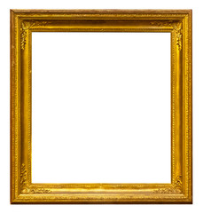 Antique photo picture frame isolated on white background