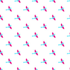 Abstract seamless vector pattern for girls, boys, clothes. Creative background with parrot, bird figures Funny wallpaper for textile and fabric. Fashion style. Colorful bright