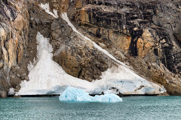 Iceberg in Fitzroy Fjord, Devon Island, Nunavut, Northern Canada