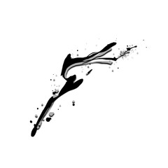 Paint splashes isolated on background