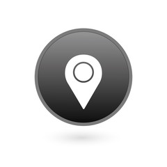 Right place icon. Check location marker pin place right tick icon