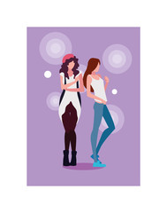 Supermodels avatar women vector design