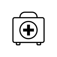 First aid kit icon in trendy flat style isolated on white background
