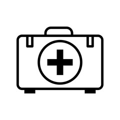 First aid kit icon in trendy flat style isolated on white background