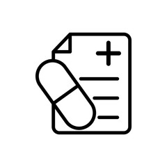 Medical sheet icon vector design template