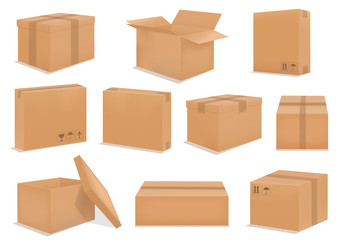Cardboard box mockup