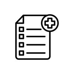 Medical sheet icon vector design template