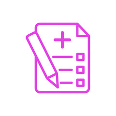 Medical sheet icon vector design template