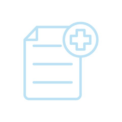 Medical sheet icon vector design template