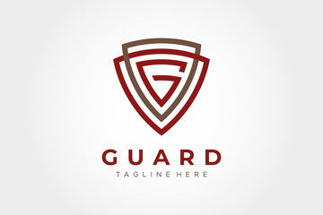 Letter G Shield Security Logo Protection Symbol Vector Logo Design