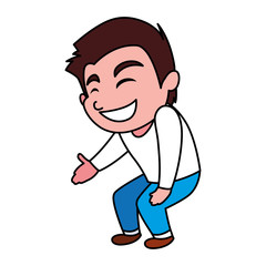 Isolated boy cartoon vector design