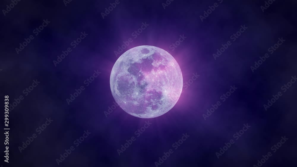 Canvas Prints violet / magical shining moon background, seamless loop. ideal for your astrology / astronomy projec