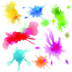 Spots from watercolor paint, abstraction vector color illustration