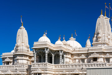 Fototapeta premium View of a white marble hindu temple