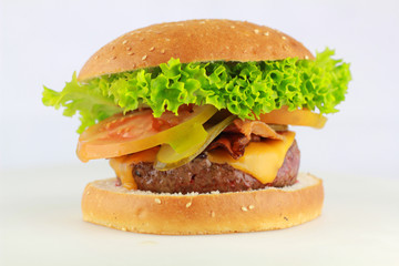 Hamburguesa ternera queso con bacon