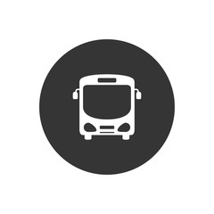 Bus icon symbol white vector illustration flat style