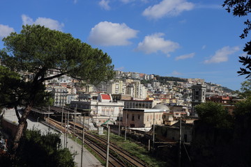 Fototapeta na wymiar Naples, Italy - October 13, 2019: The Mergellina station