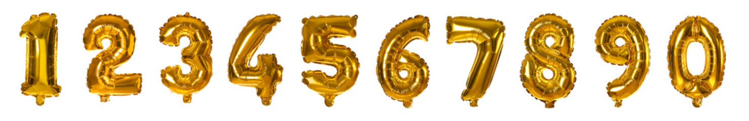 Blue number one balloon on white background
