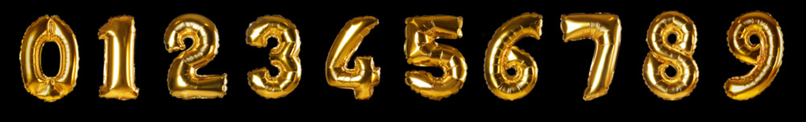 Blue number one balloon on white background