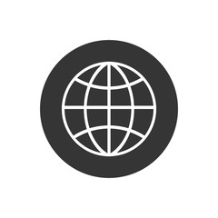 Globus icon on white. vector illustration flat style