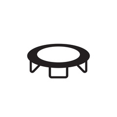 Jumping trampoline icon isolated on white background.