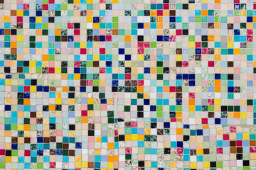 multicolored texture of square tiles