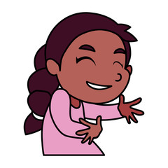 Isolated girl cartoon vector design