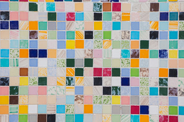 multicolored texture of square tiles