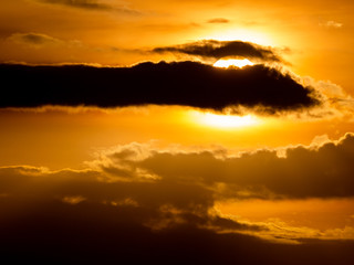 Fototapeta premium Sun was Covered by Gray Clouds