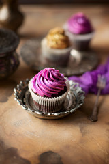 cupcakes with pink cream