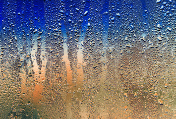 Drops on glass as a background