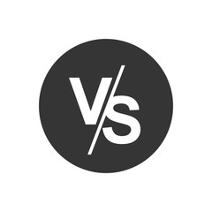 VS versus letters vector logo isolated on transparent background. VS versus symbol for confrontation or opposition design