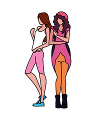 Supermodels avatar women vector design
