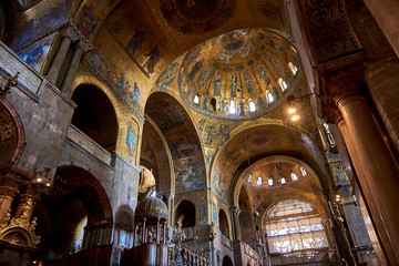 Saint Mark's Basilica inside Venice Italy