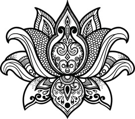 vector illustration of hand drawn mandala 