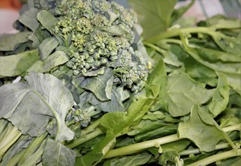 Organic broccoli, vegetable rich in vitamins and minerals.