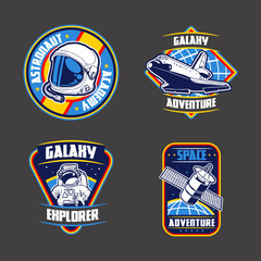 Collection of different stickers with space.Vector