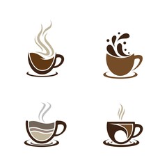 Coffee cup  logo template vector icon