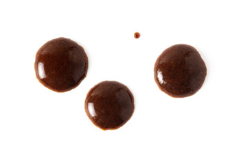 Coffee stains on a white background