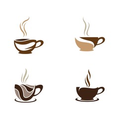 Coffee cup  logo template vector icon