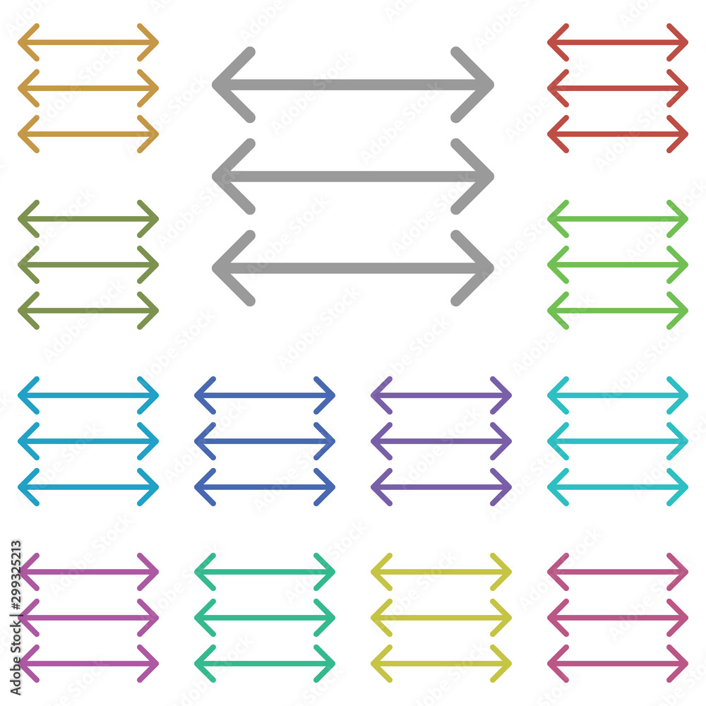 Poster arrow, double icon. simple thin line, outline vector element of arrow icons set for ui and ux, websi