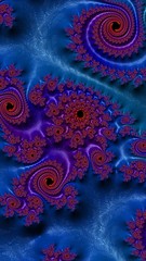 Artfully 3D rendering fractal, fanciful abstract illustration and colorful designed pattern
