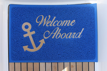 Obraz premium blue rug with the words 