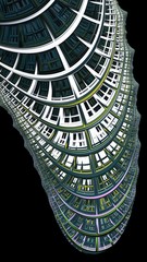 Artfully 3D rendering fractal, fanciful abstract illustration and colorful designed pattern